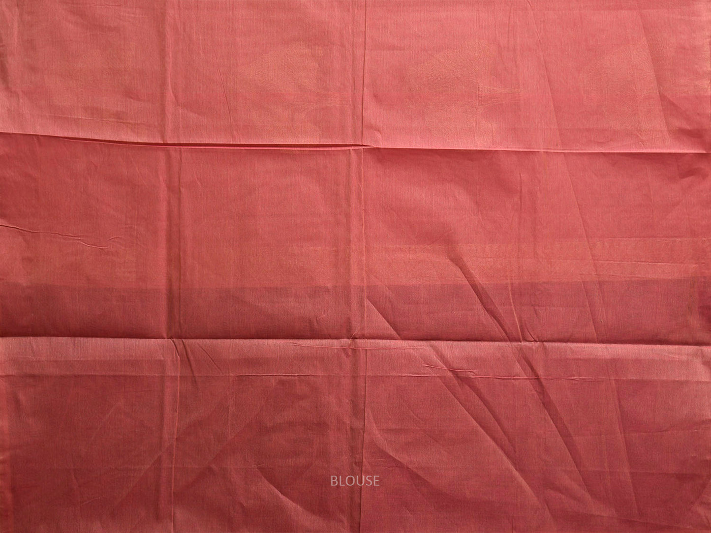 Rust Venkatagiri Cotton Saree with Leaves Buta Design v0230