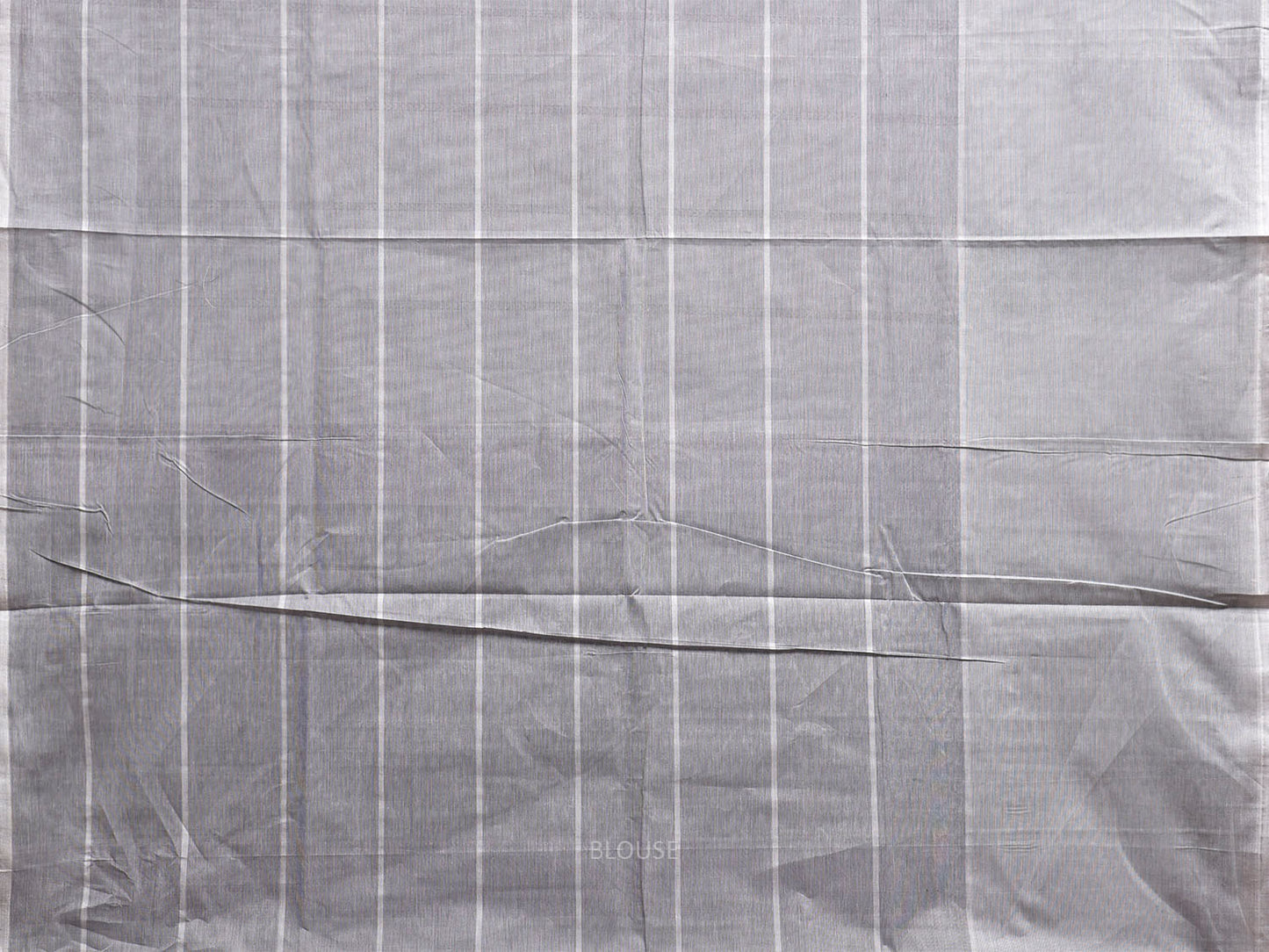 Light Grey Venkatagiri Cotton Saree with Checks and Mango Buta Border Design v0233