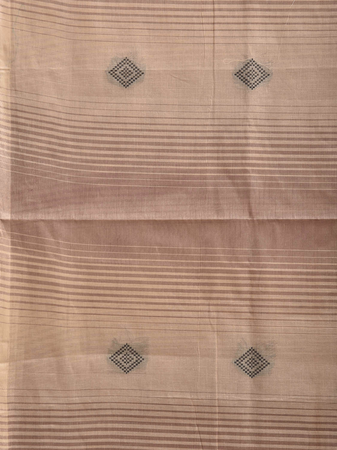 Light Fawn Venkatagiri Cotton Saree with Small Buta and Floral Pallu Design v0252