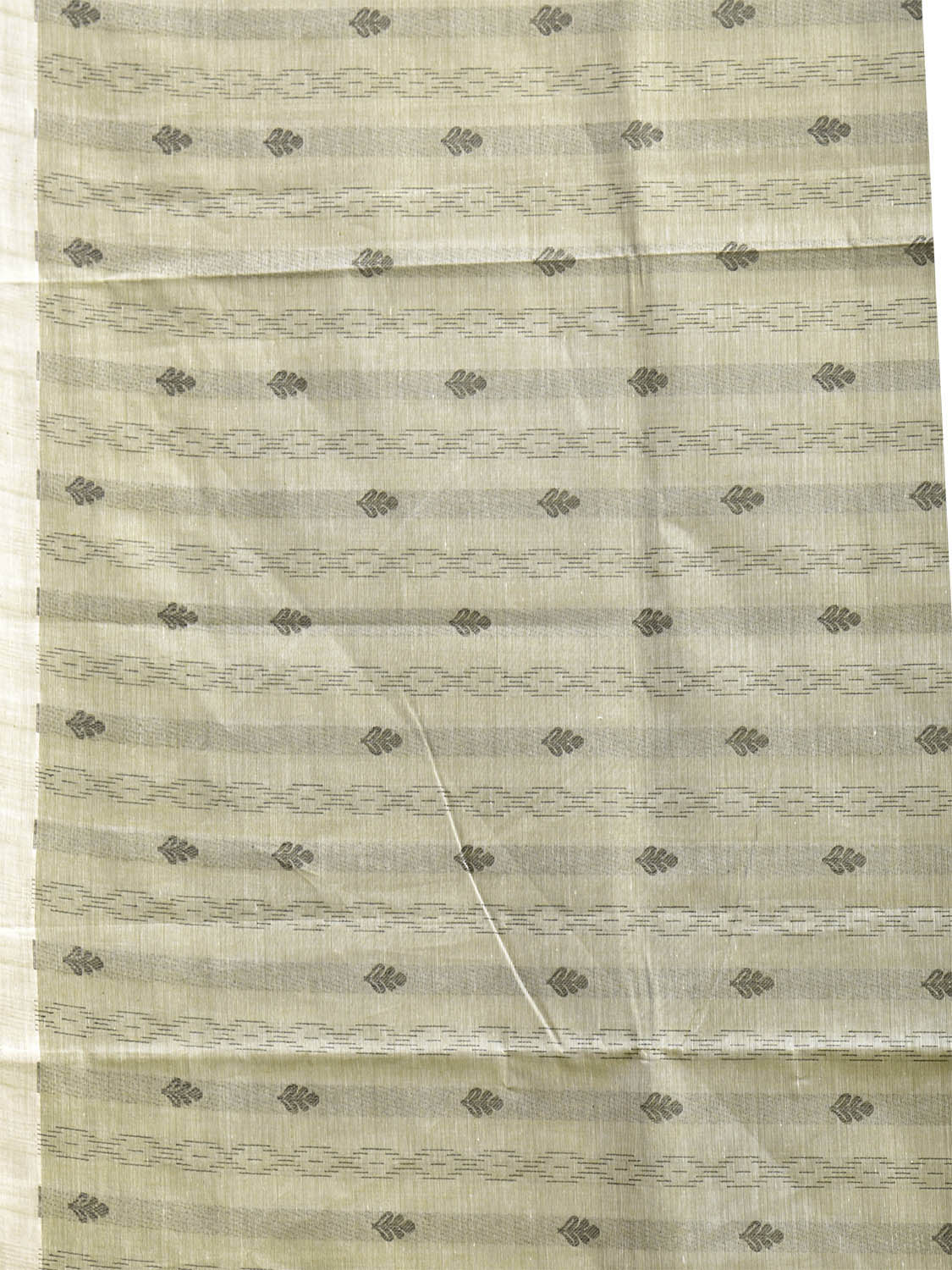 Light Green and Light Yellow Venkatagiri Cotton Saree with Small Buta and Pallu Design v0257