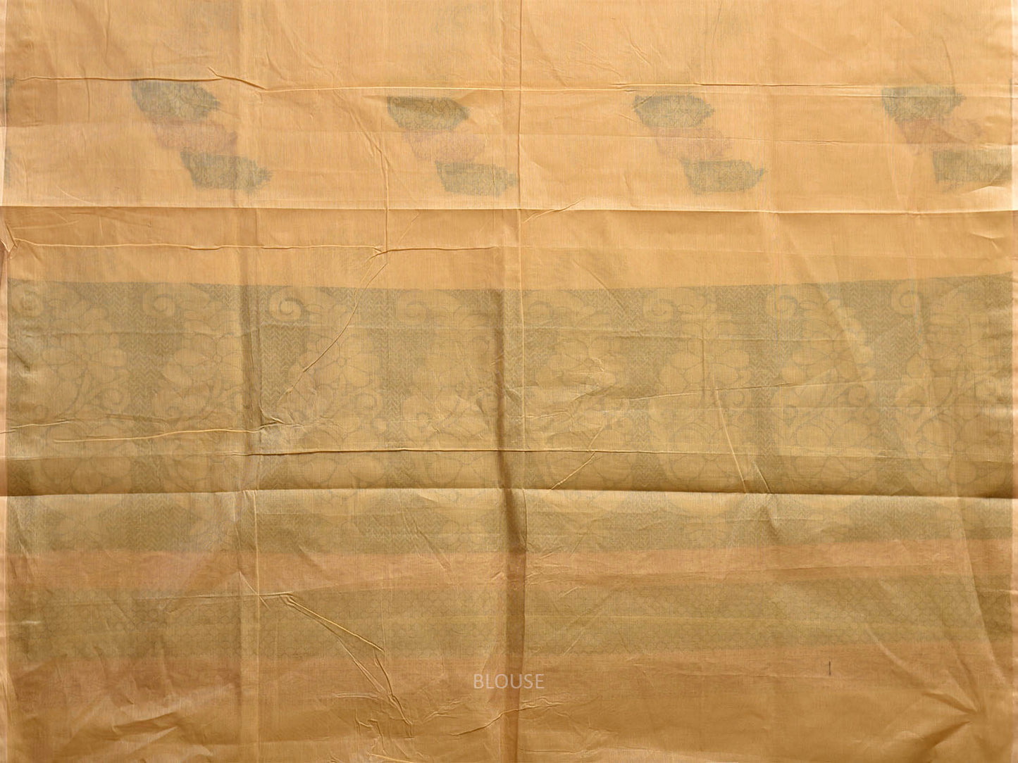 Cream Venkatagiri Cotton Saree with Mango Buta and Pallu Design v0268