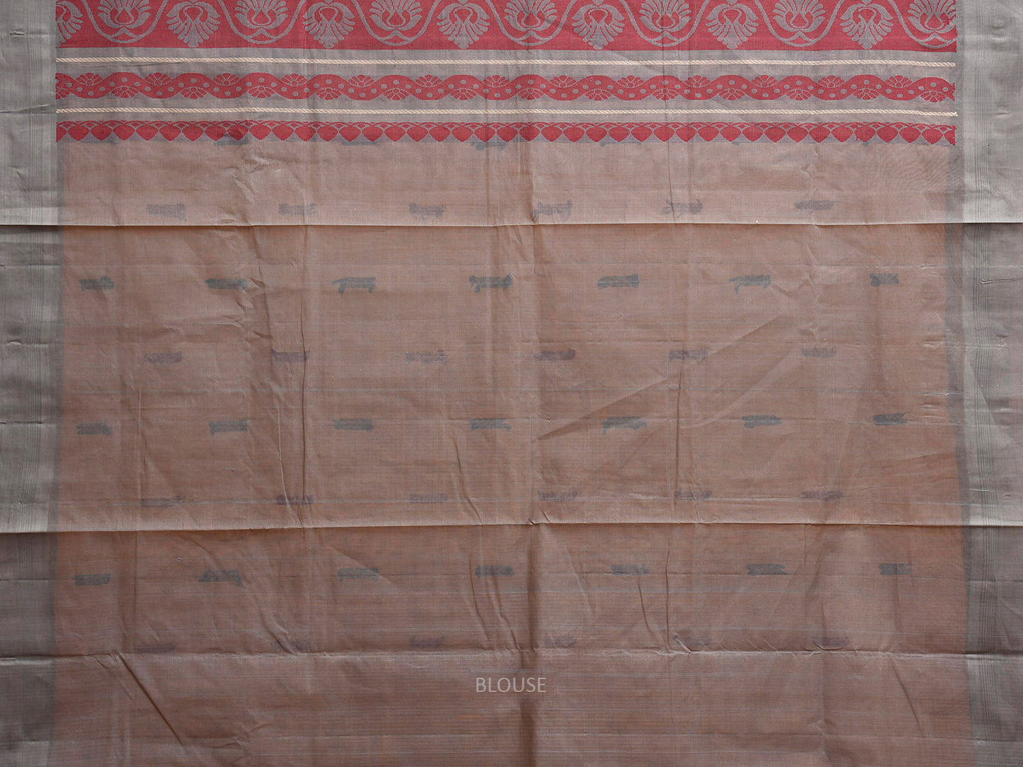 Yellow and Grey Venkatagiri Cotton Handloom Saree with Floral Pallu Design v0273
