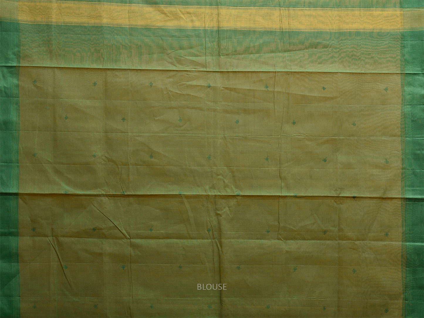Yellow and Green Venkatagiri Cotton Handloom Saree with Contrast Pallu Design v0275