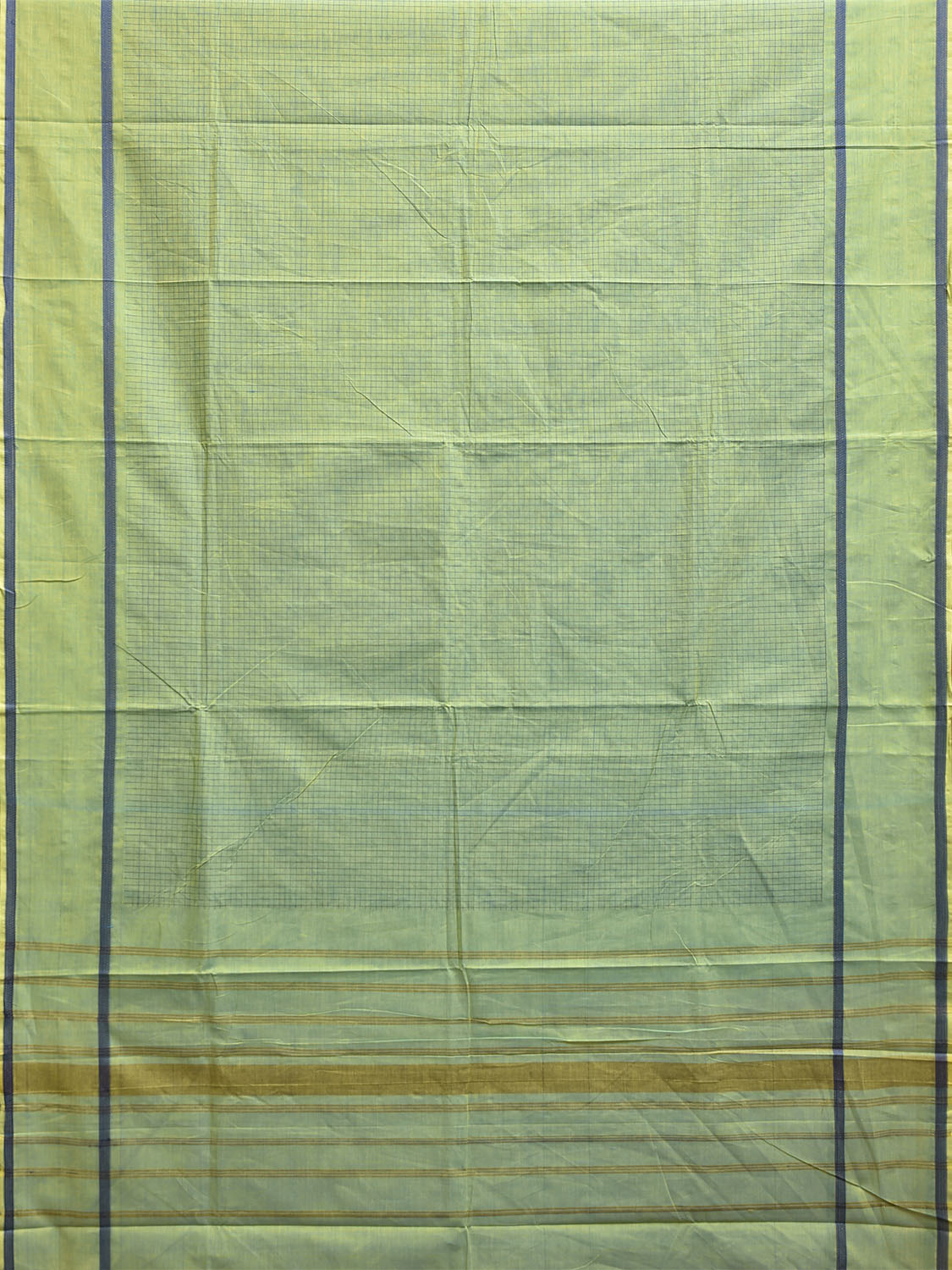 Light Green Venkatagiri Cotton Saree with Checks Design v0286