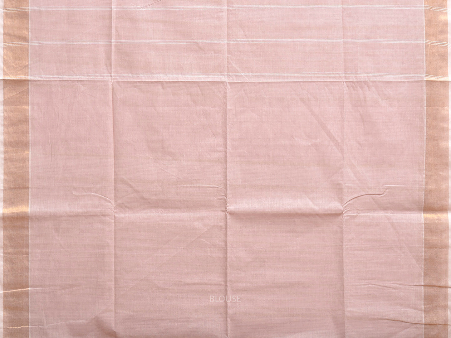 Light Peach Venkatagiri Cotton Saree with Strips Body and Pallu Design v0287