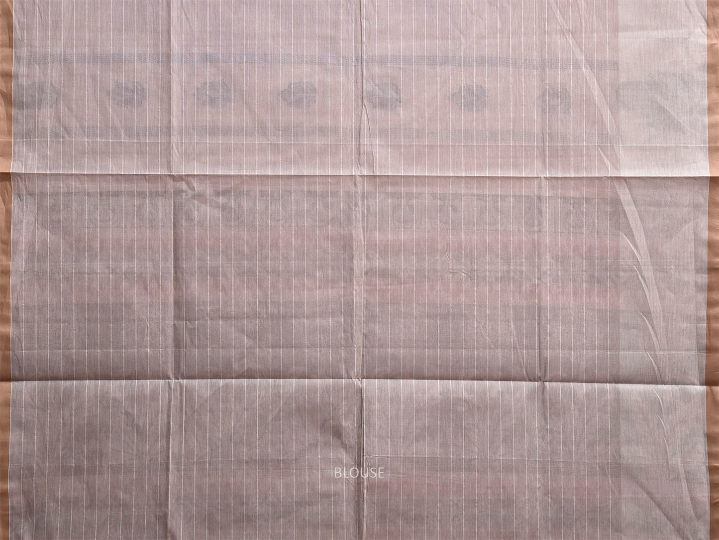 Light Khaki Venkatagiri Cotton Saree with Floral Buta and Pallu Design v0291