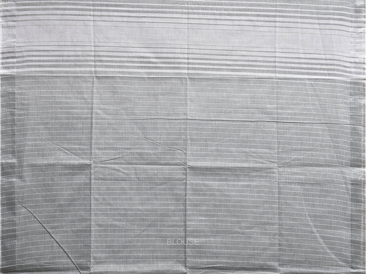 Grey and White Venkatagiri Cotton Saree with Strips Body Design v0310