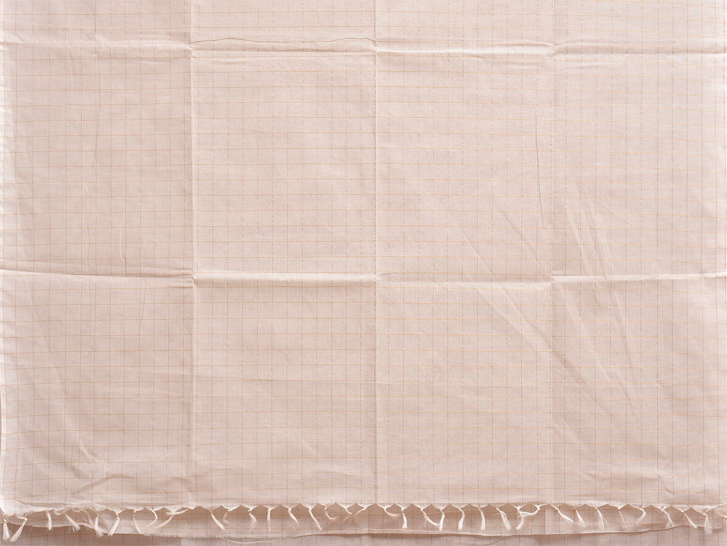 White Venkatagiri Cotton Saree with All Over Checks Design v0315