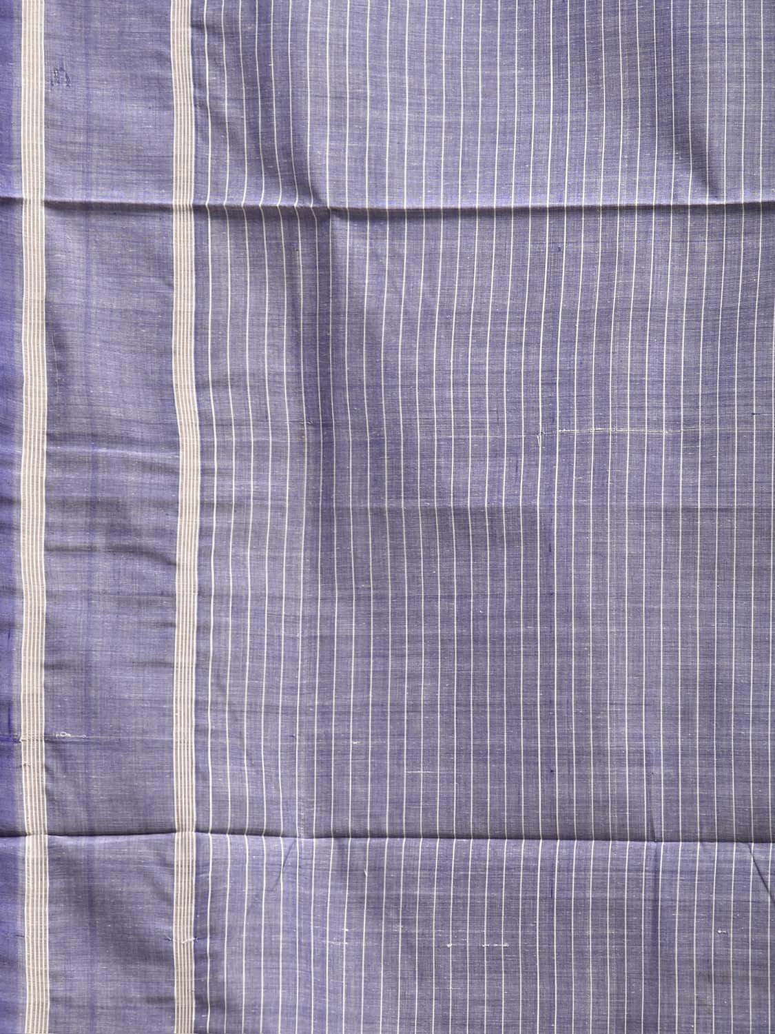 Blue Venkatagiri Cotton Saree with Strips Body Design No Blouse v0322