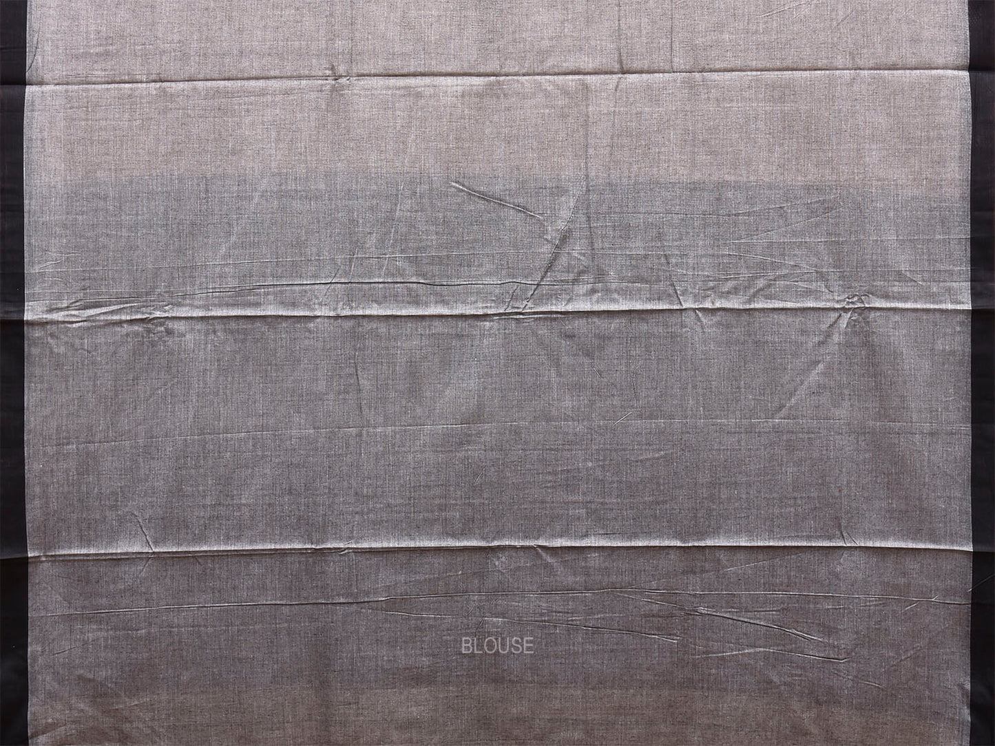 White and Grey Venkatagiri Cotton Plain Saree with Contrast Pallu Design v0324