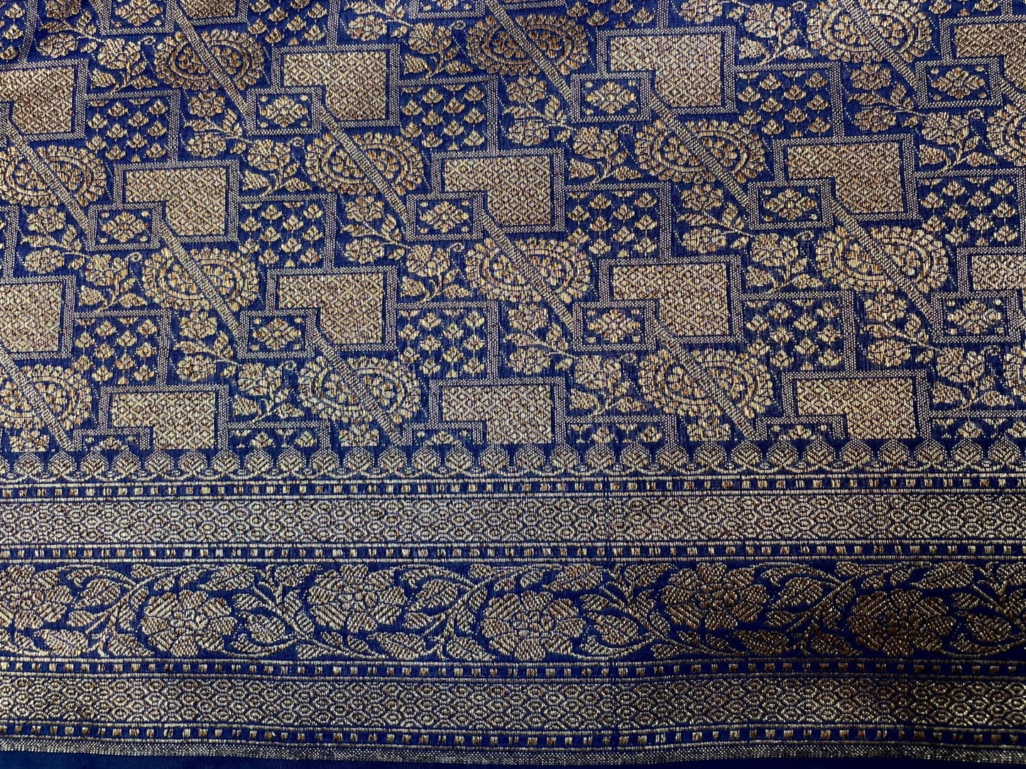 Violet Antique Zari Banaras Katan Intricate Allover Brocade Saree with Border and Pallu Design b0316ds