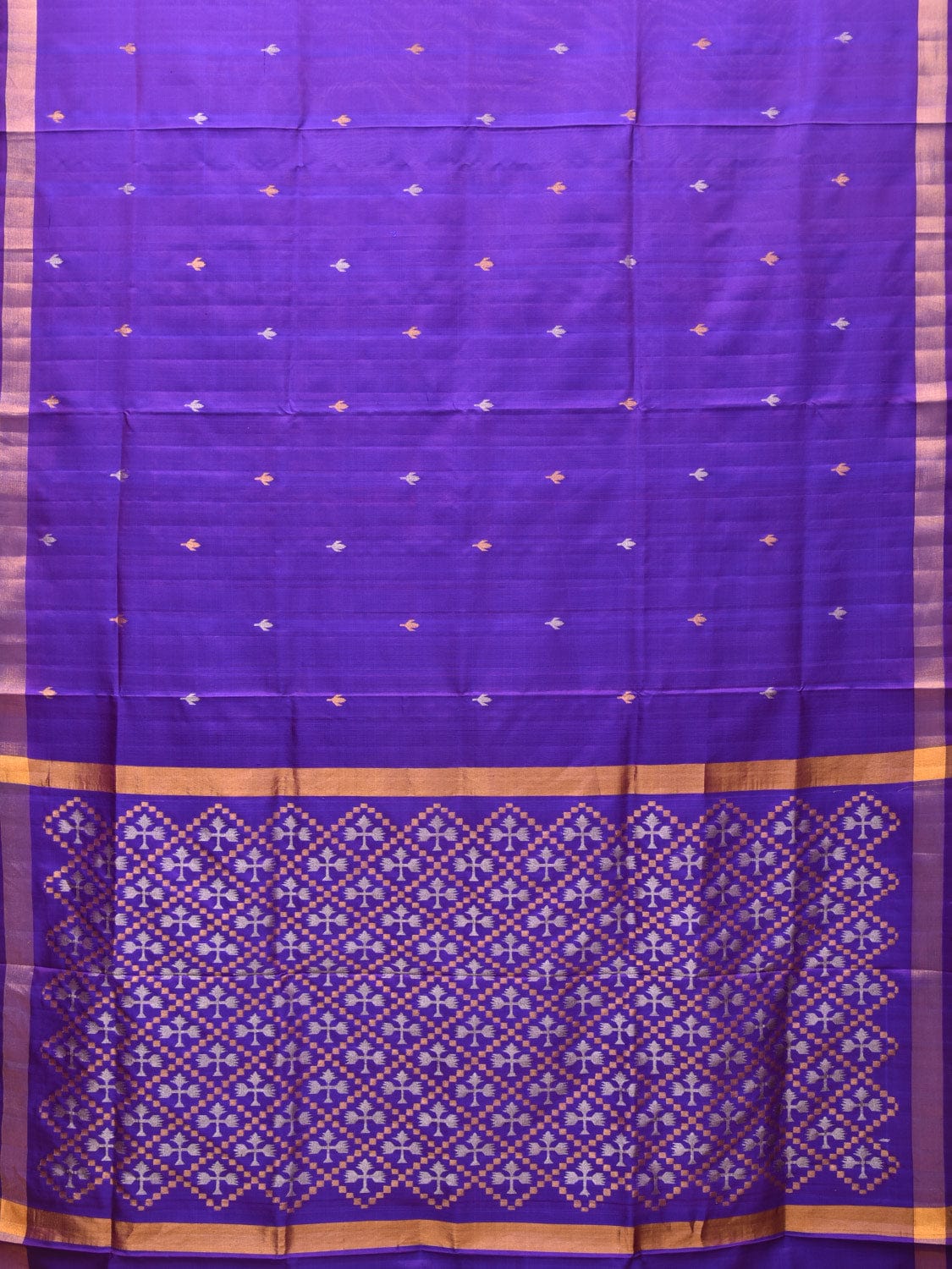 Violet Uppada Silk Handloom Saree with Jamdani Pallu Design u2008