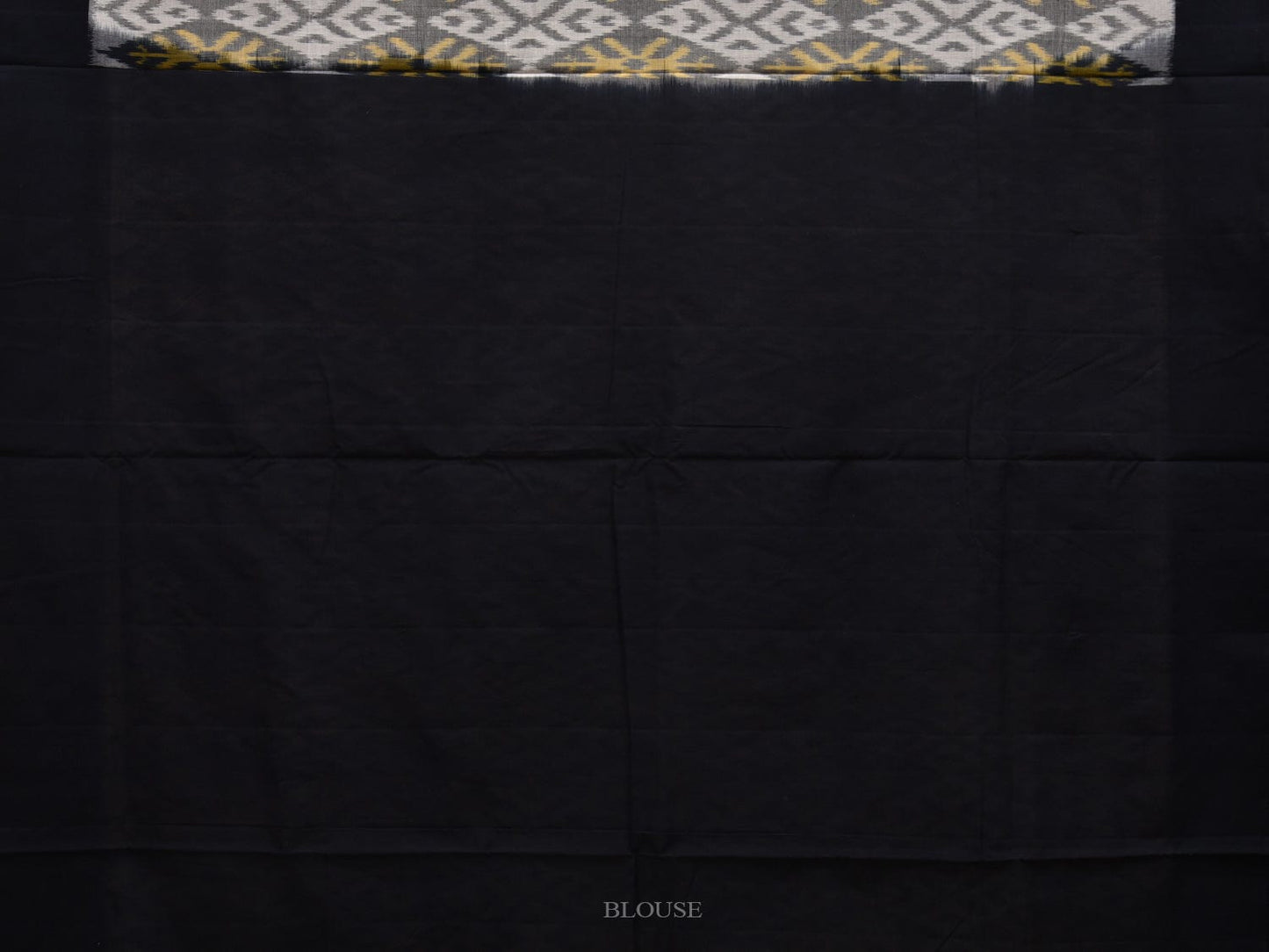 White and Black Pochampally Ikat Cotton Handloom Saree with Grill Design i0654