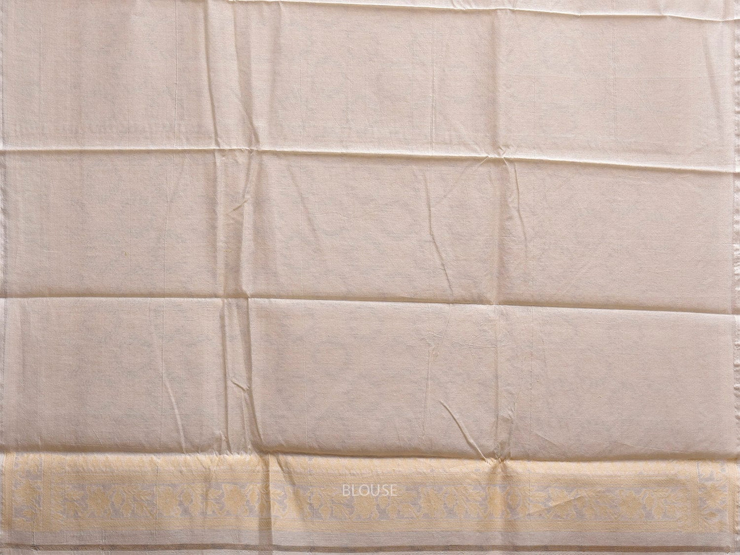 White and Cream Cotton Cut Work Saree with All Over Design o0683