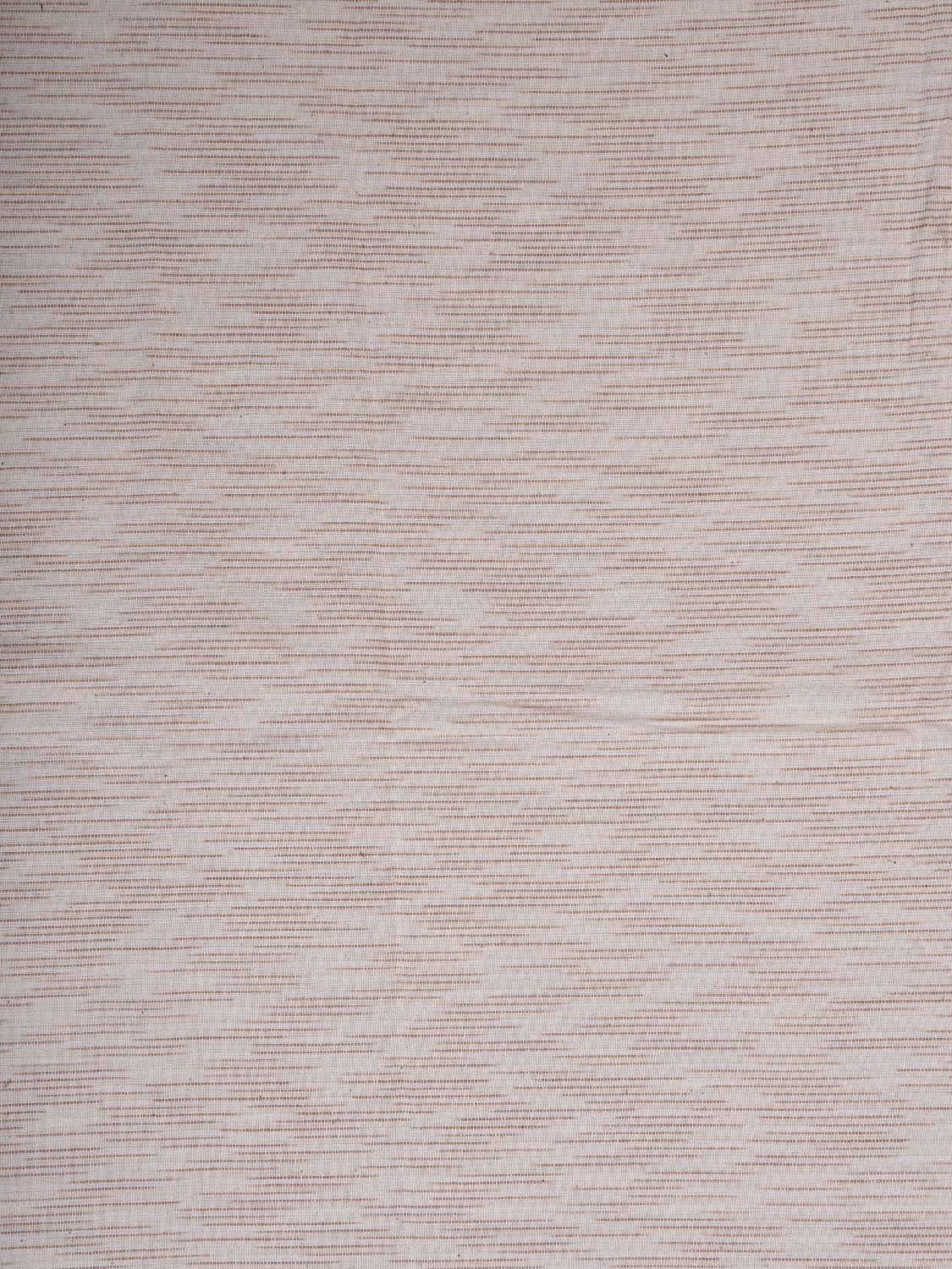 White and Cream Pochampally Ikat Cotton Handloom Blouse with Strips Design Length 80cm Width 44 Inches BL0145