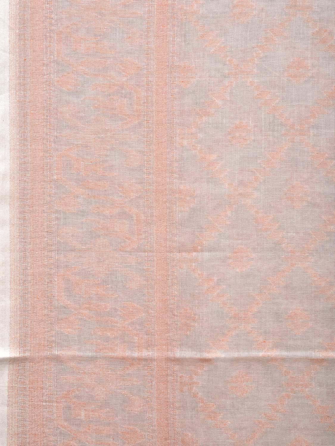 White Banaras Cotton Handloom Saree with All Over Jamdani Design b0286