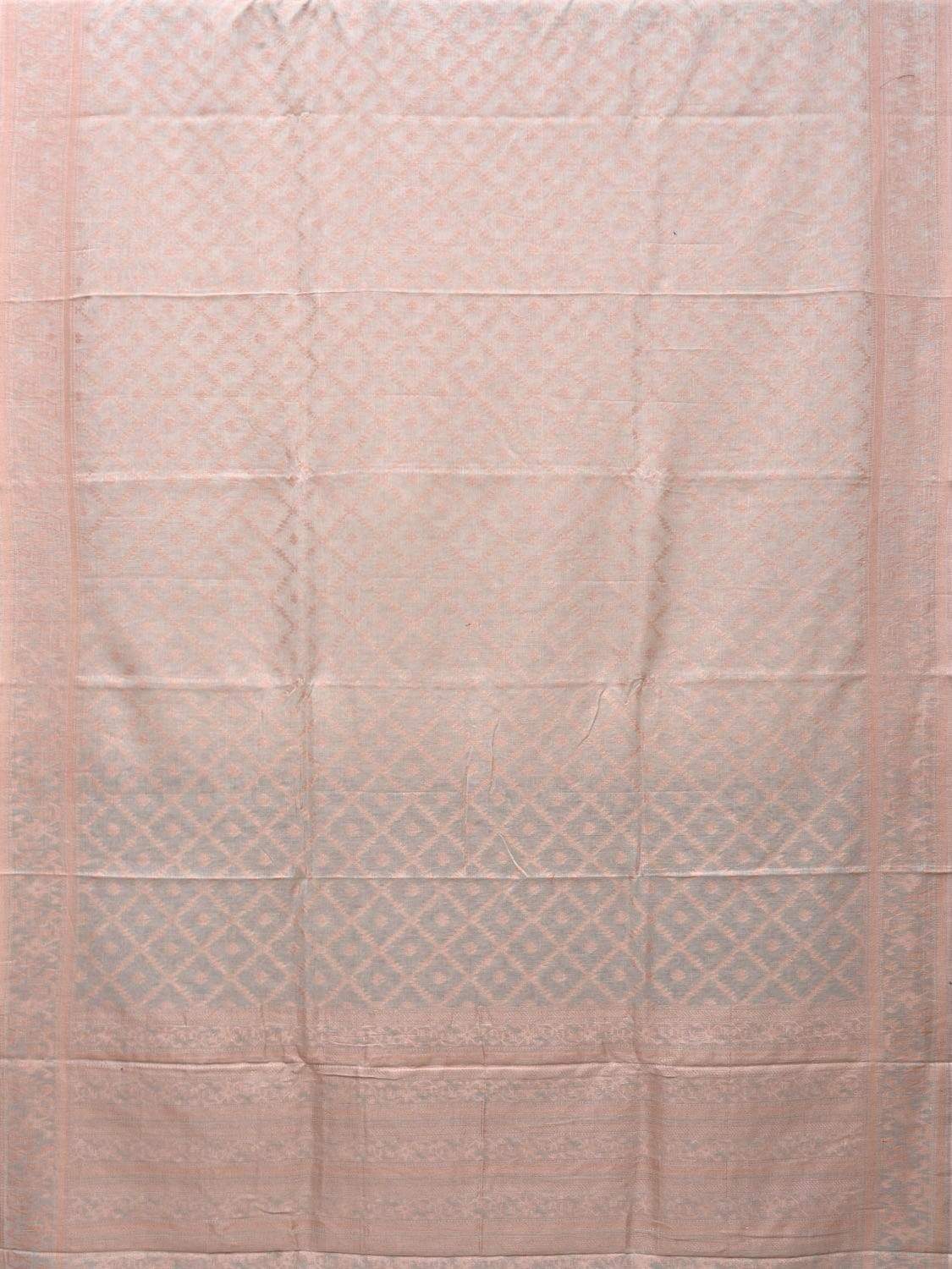 White Banaras Cotton Handloom Saree with All Over Jamdani Design b0286