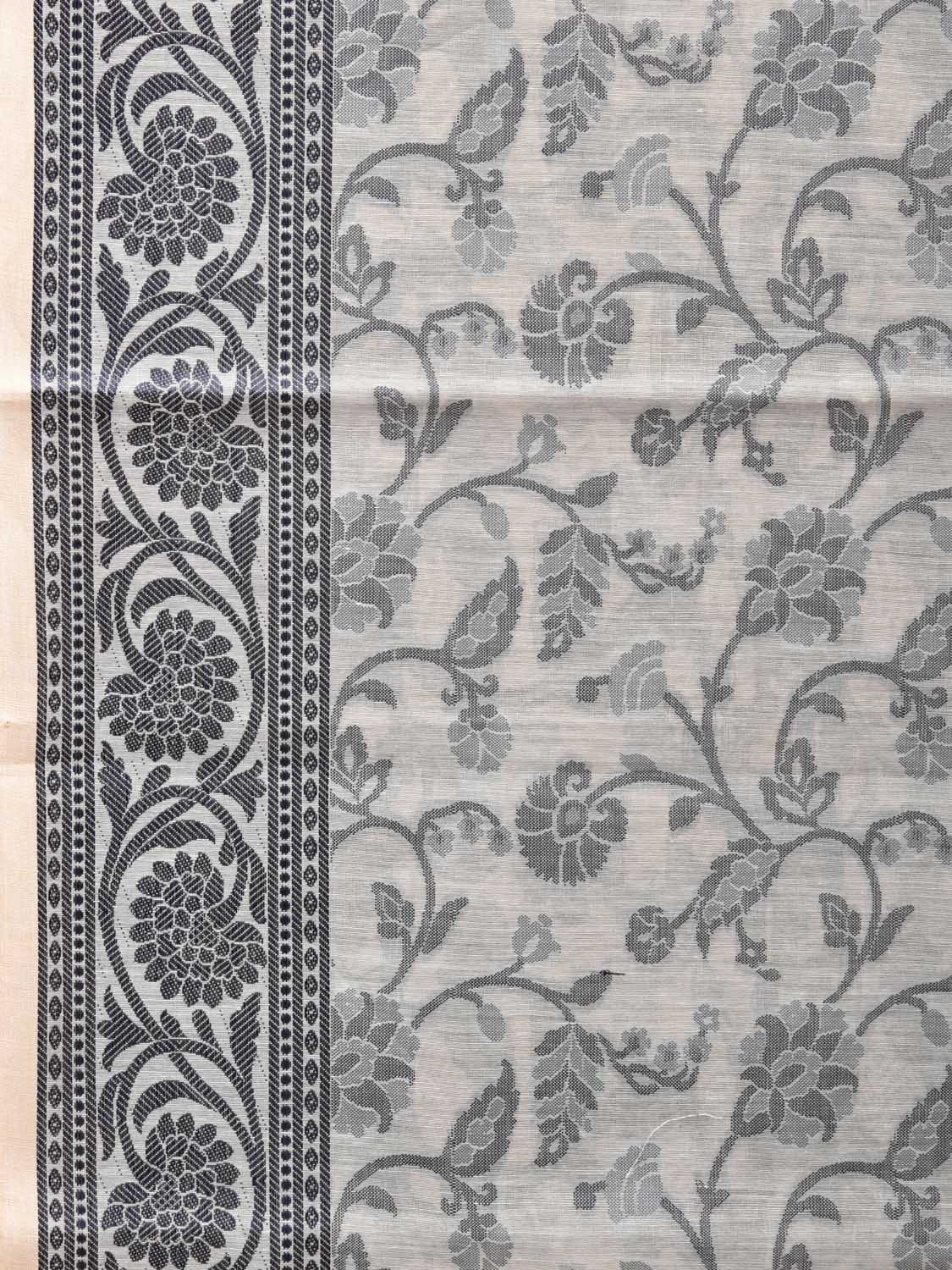 White Cut Work Sico Cotton Saree with All Over and Border Design o0410