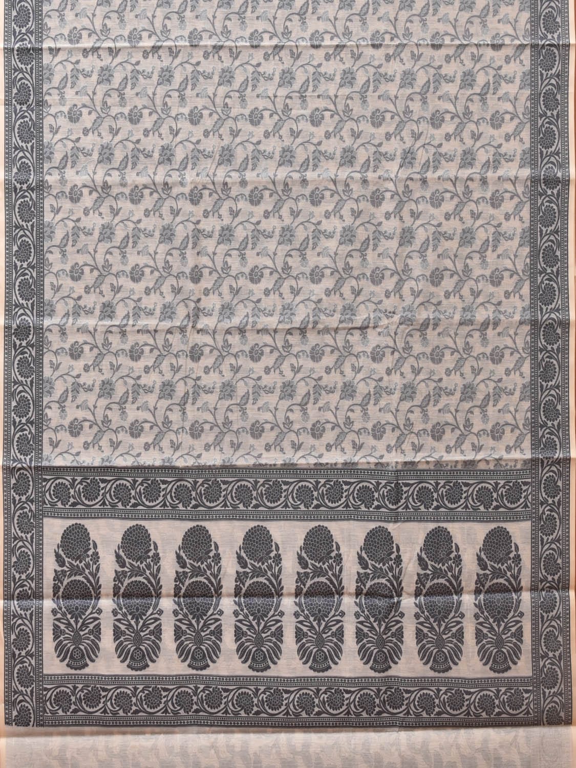 White Cut Work Sico Cotton Saree with All Over and Border Design o0410