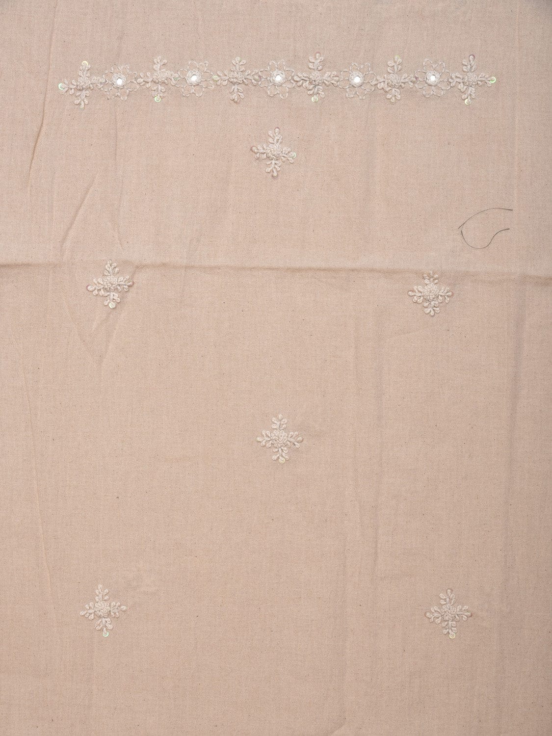 White Hand Embroidary Cotton Kurta with Mirror Work Design f0236