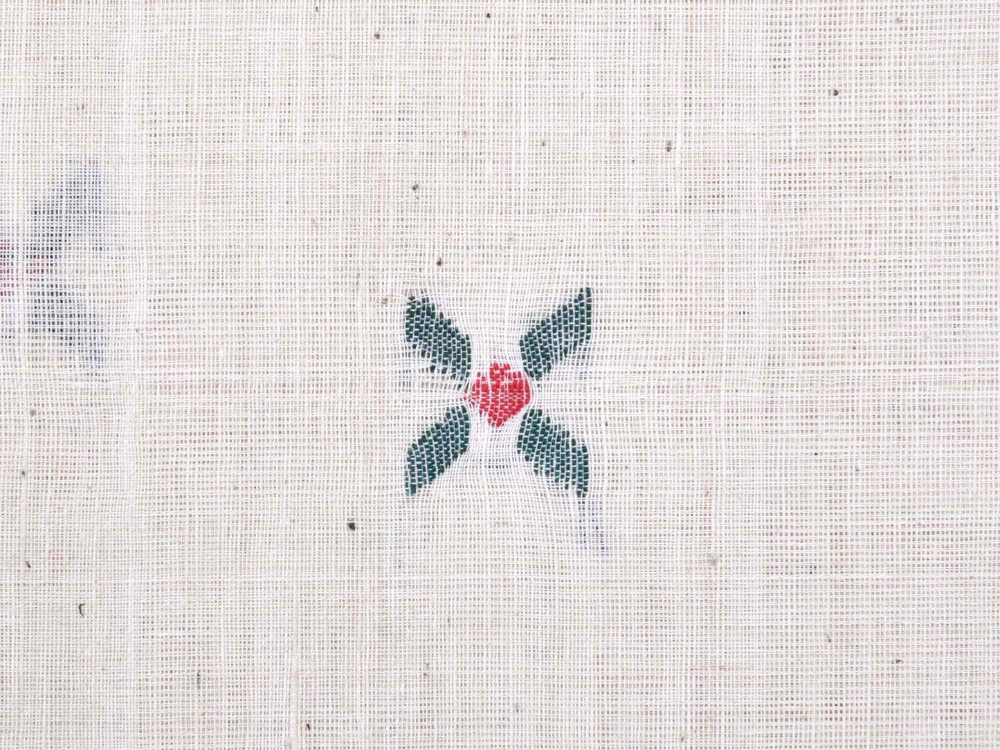 White Khadi Cotton Handloom Fabric With X Buta Design Without Border F0033