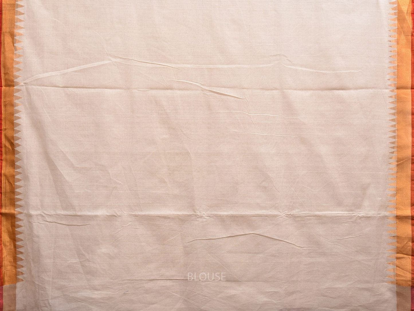 White Khadi Cotton Handloom Saree with All Over Floral Design kh0693