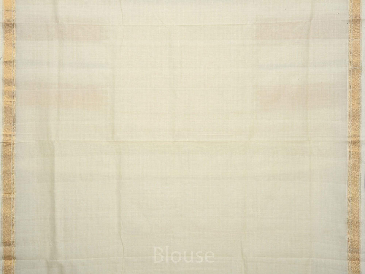 White Khadi Cotton Handloom Saree with Buta Design kh0408