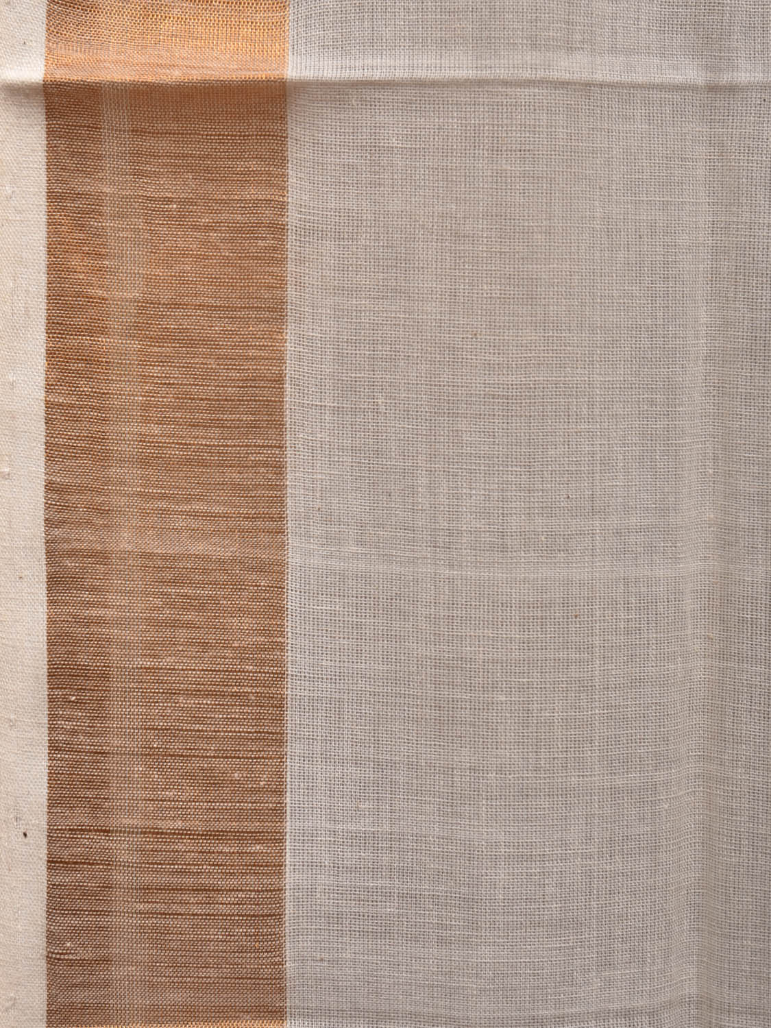 White Khadi Cotton Handloom Saree with Parrots Pallu Design Kh0305