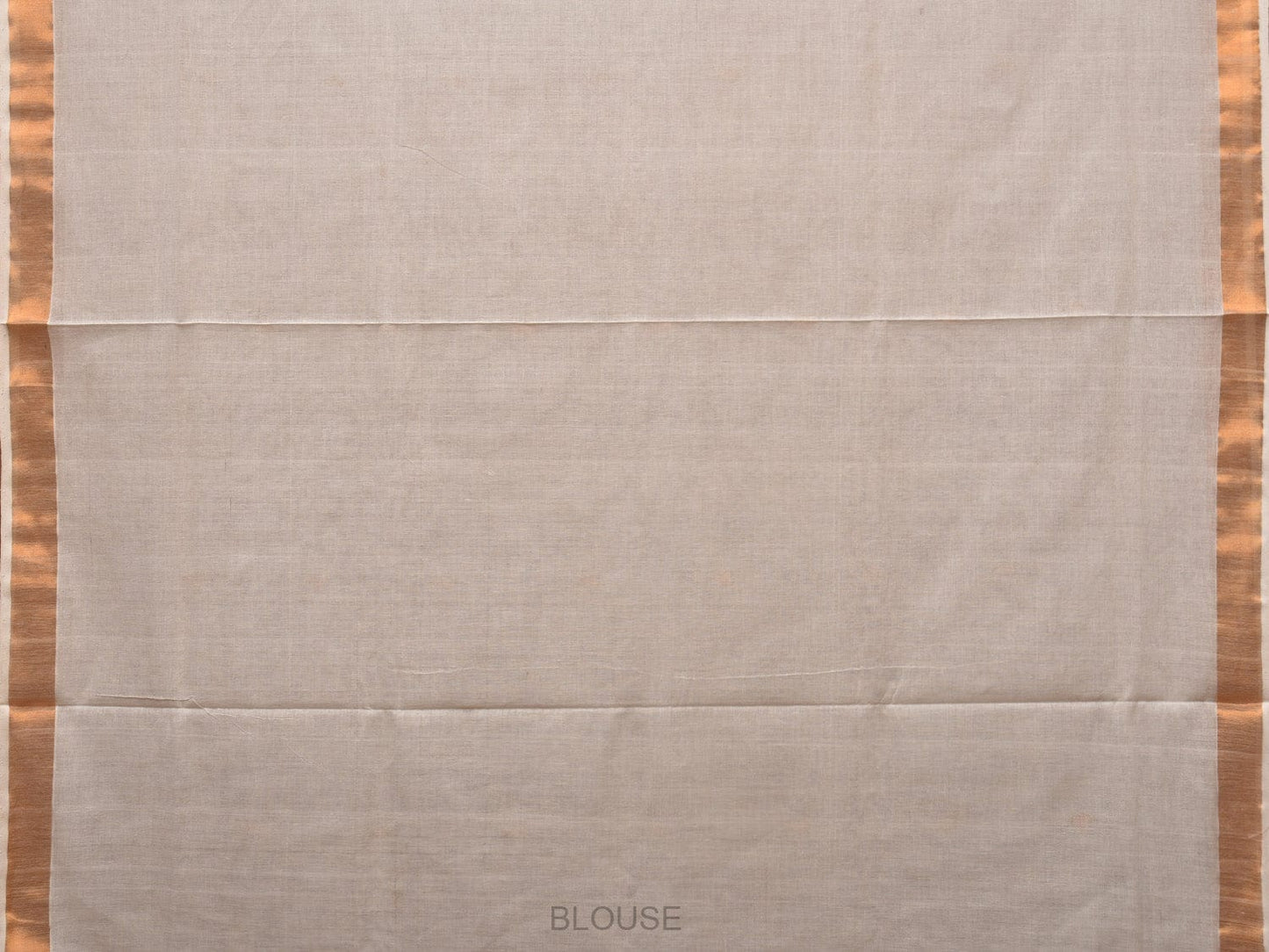 White Khadi Cotton Handloom Saree with Parrots Pallu Design Kh0305