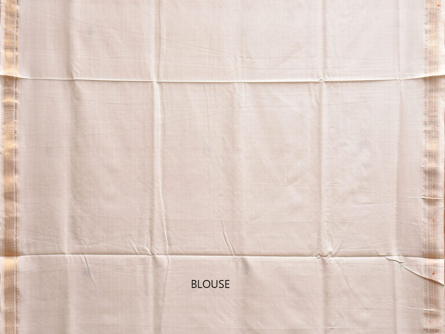 White Khadi Cotton Handloom Saree with Rudraksh Buta Design kh0711