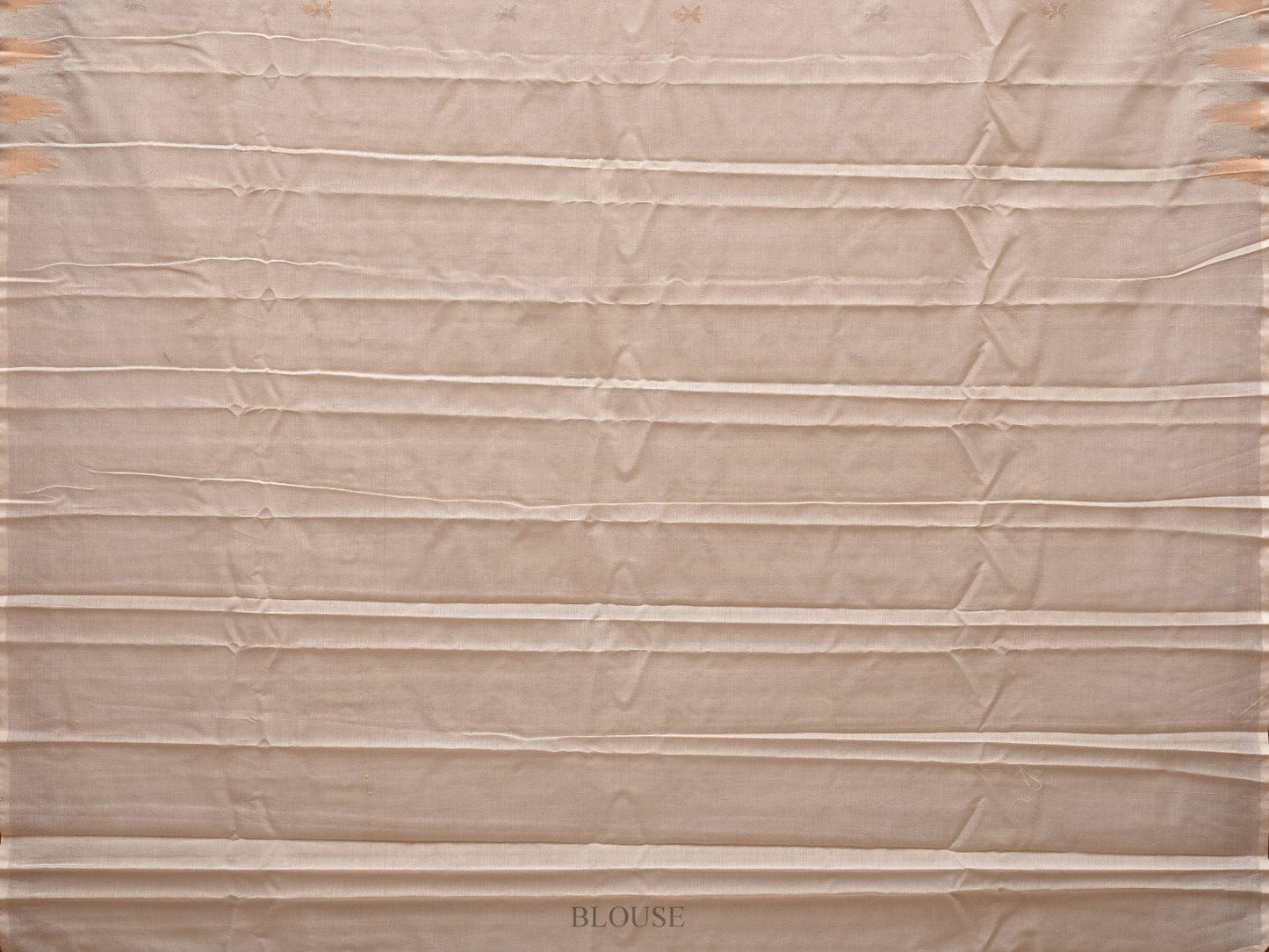 White Khadi Cotton Handloom Saree with Temple Border Design kh0549