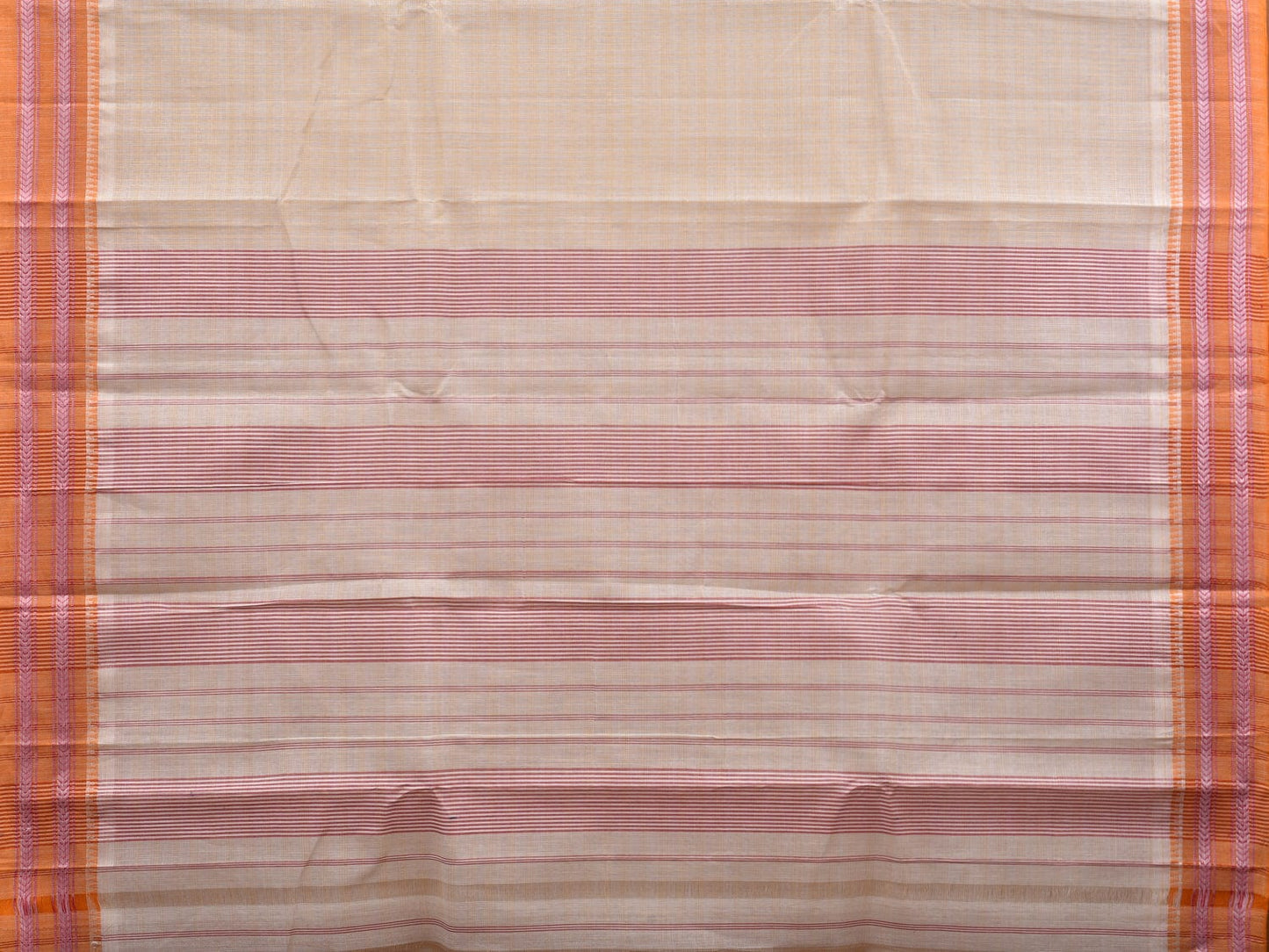 White Narayanpet Cotton Handloom Saree with Checks Design No Blouse np0590