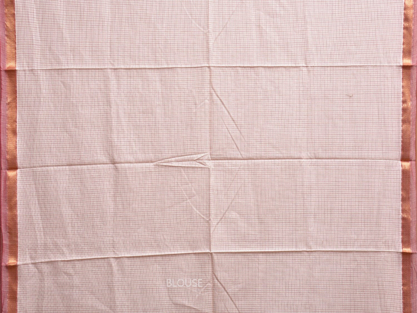 White Narayanpet Cotton Handloom Saree with Checks Design np1120