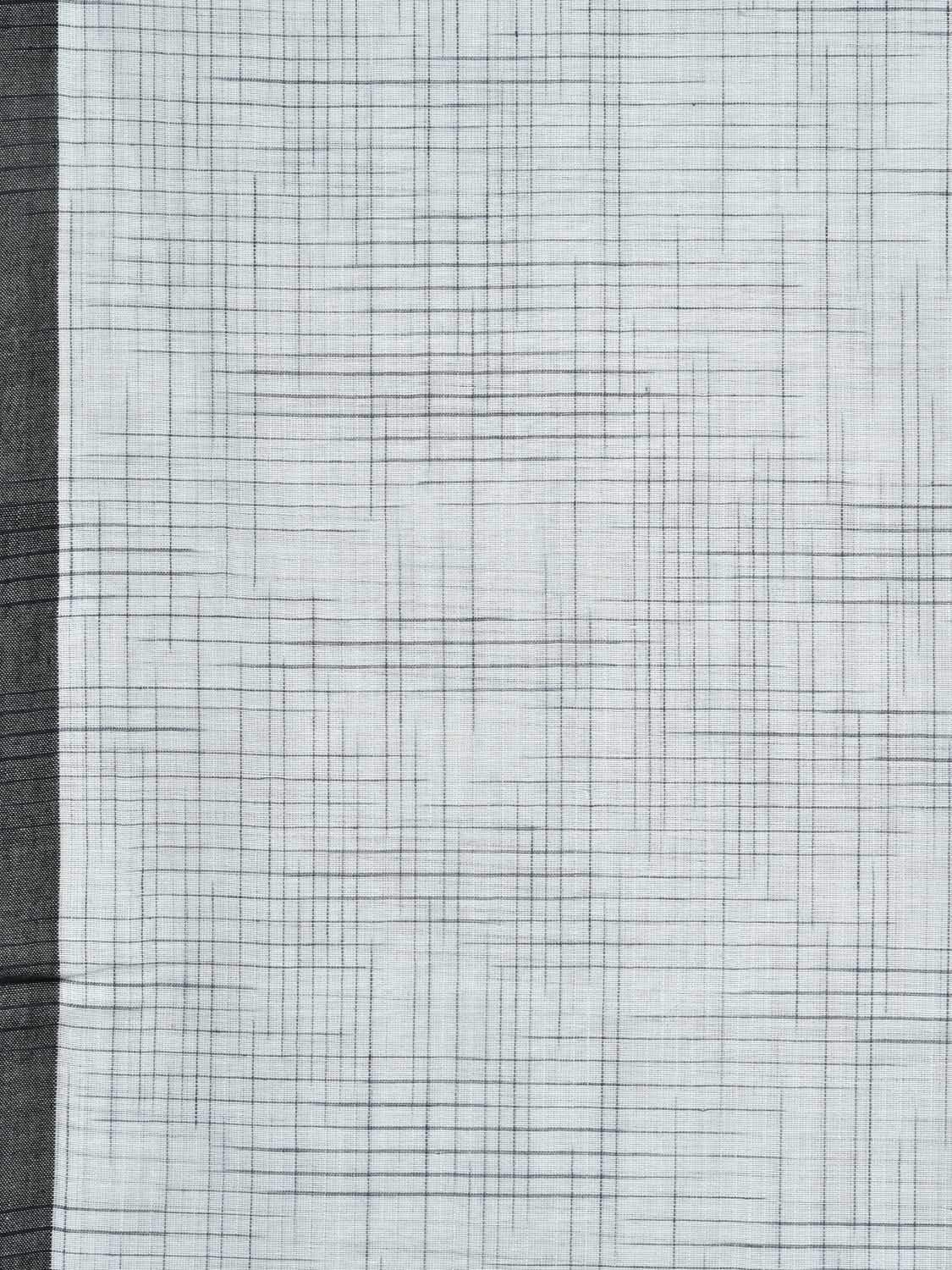 White Organic Cotton Handloom Saree with Strips Design o0263