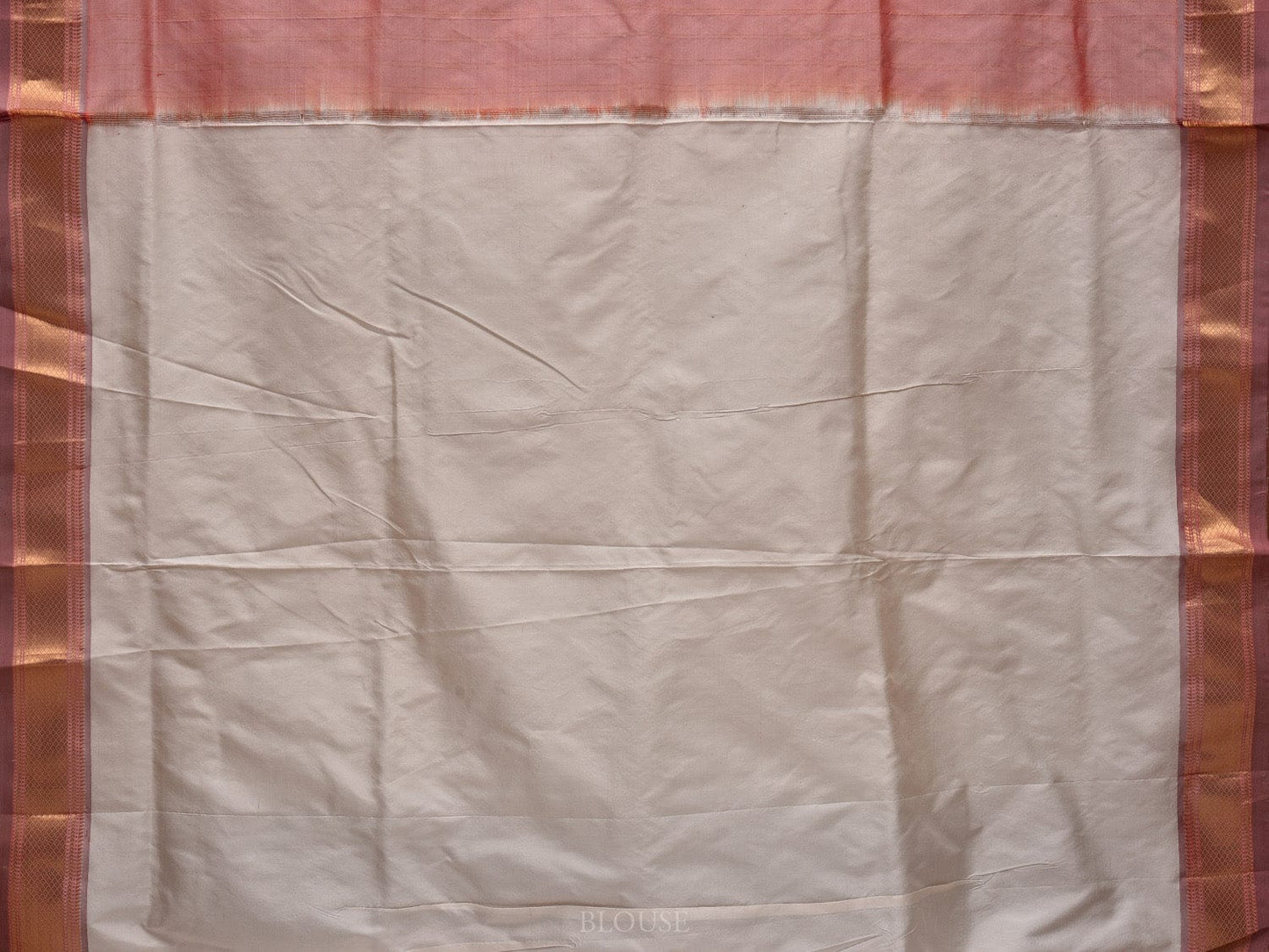 White Paithani Silk Handloom Saree with Special Pallu Design p0465