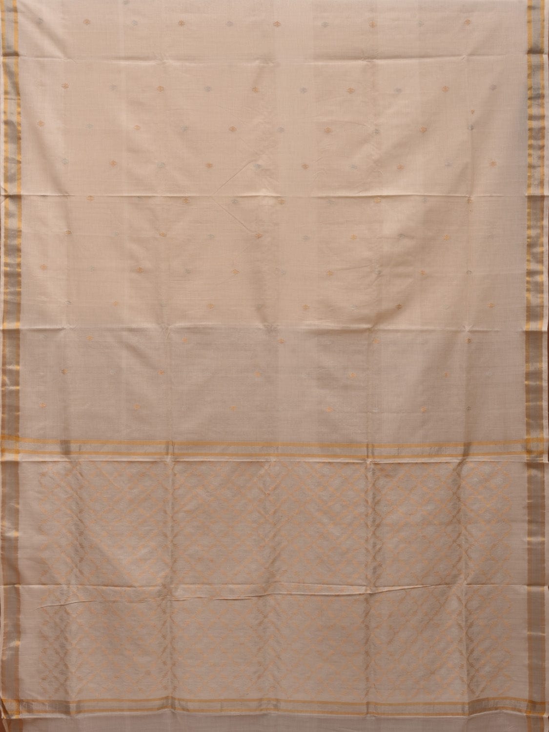 White Uppada Cotton Handloom Saree with Jamdani Pallu Design u1920