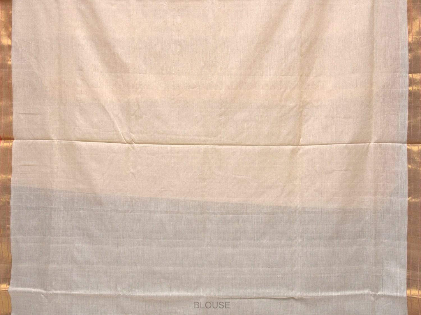 White Uppada Cotton Handloom Saree with Mango Design Pallu u1658