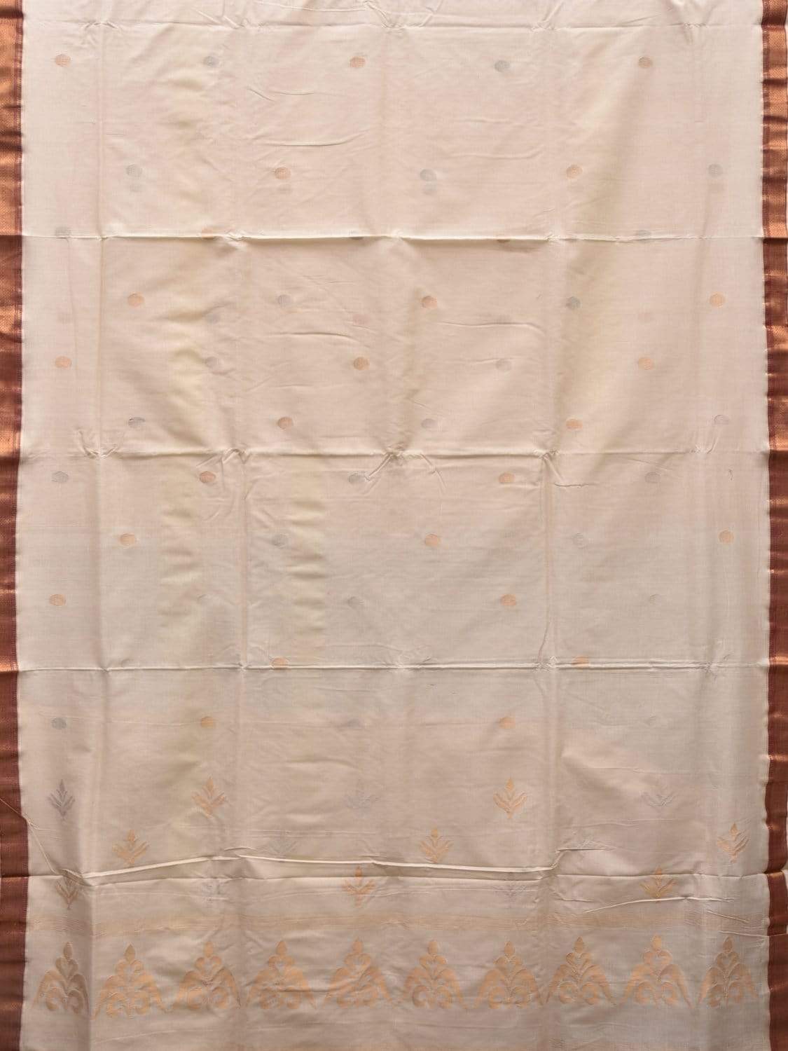 White Uppada Cotton Handloom Saree with Pallu Design u1767