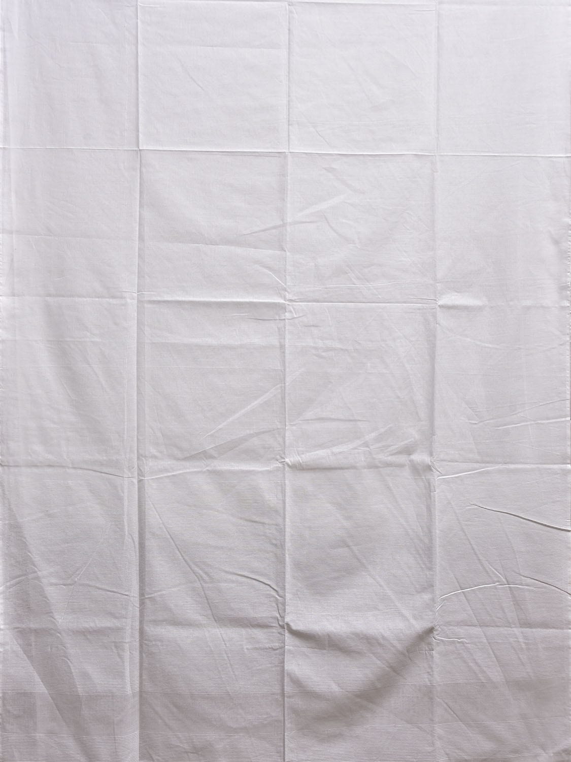 White Venkatagiri Cotton Saree with Strips Pallu Design v0147
