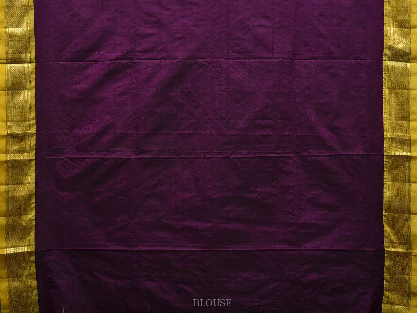 Wine and Olive Paithani Silk Handloom Saree with Double Pallu Design p0395