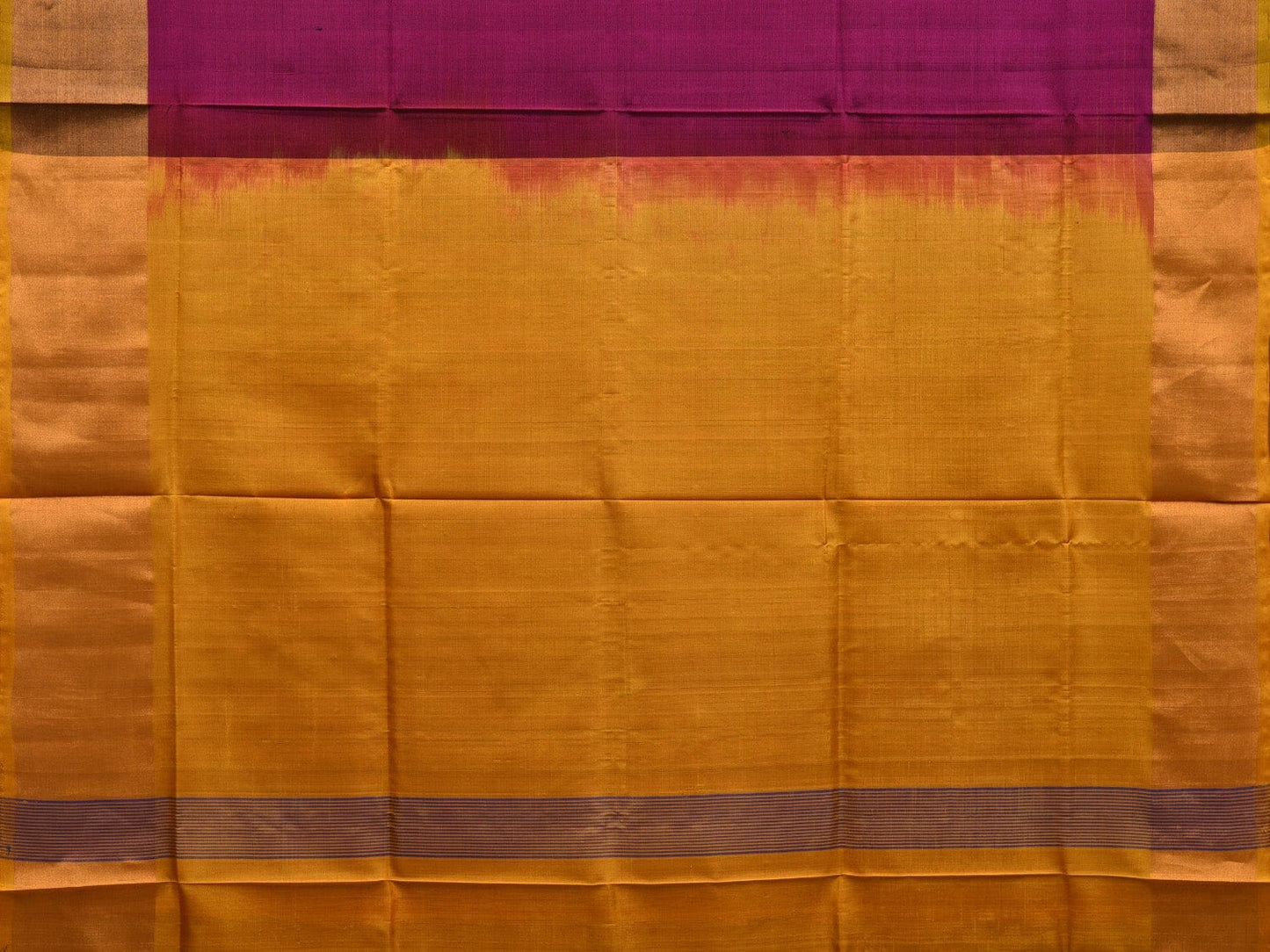 Wine and Yellow Uppada Silk Handloom Plain Saree with Contrast Pallu Design u1835