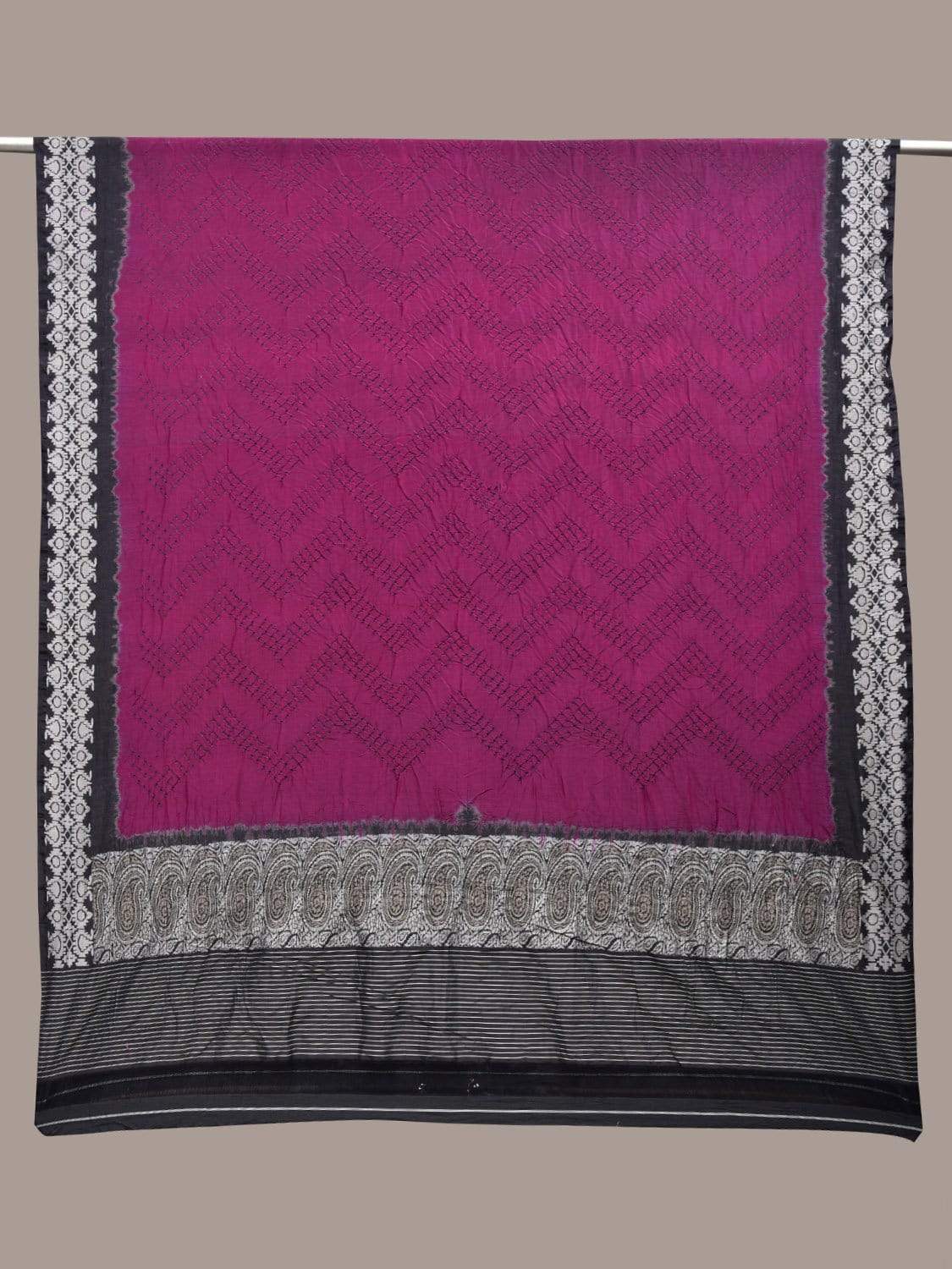 Wine Bandhani Banaras Silk Handloom Dupatta with Border Design ds2450