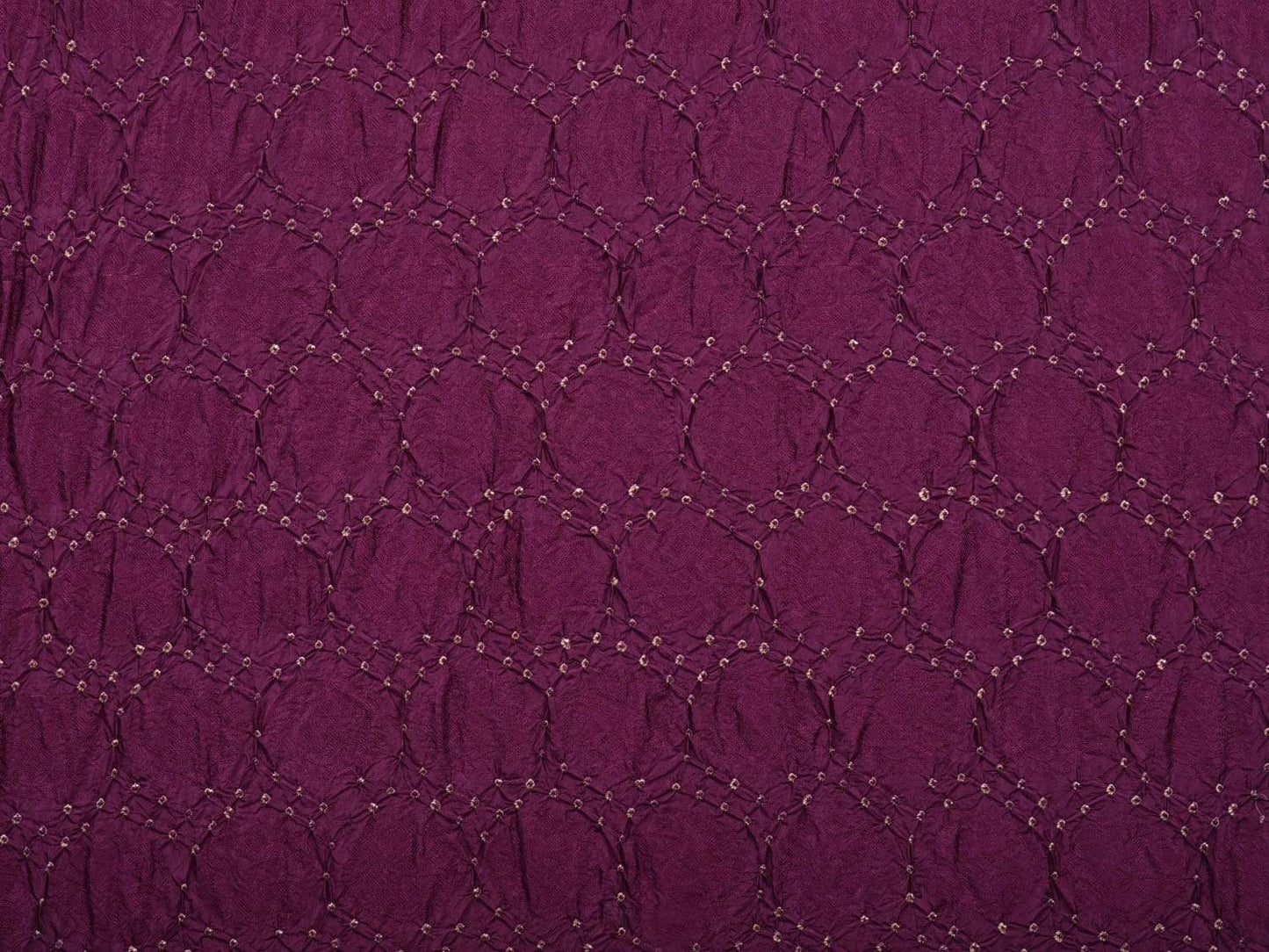 Wine Bandhani Kanchipuram Silk Handloom Saree with Body Buta and Border Design bn0241
