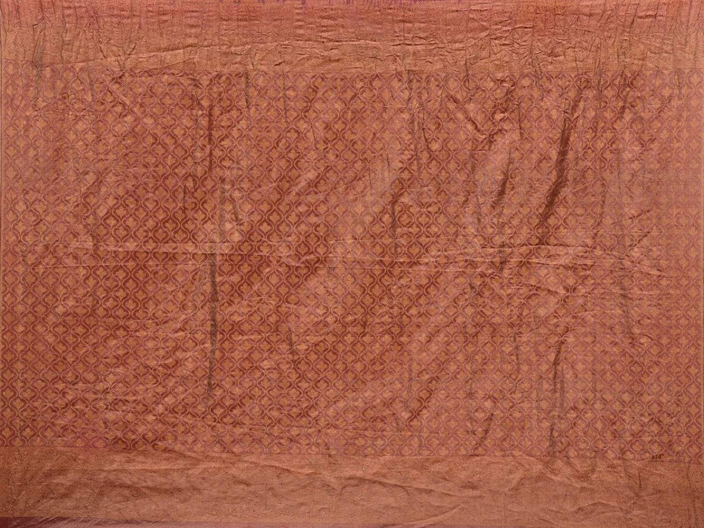 Wine Bandhani Kanchipuram Silk Handloom Saree with Peacock Buta Design bn0296