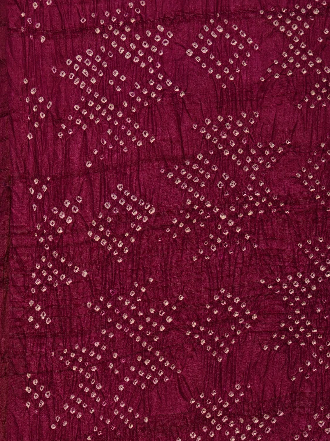 Wine Bandhani Tussar Handloom Saree with Kalamkari Pallu and Blouse Design bn0463