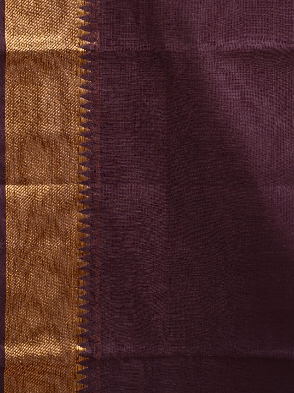 Wine Mangalgiri Cotton Handloom Saree with Strips Design mn0069