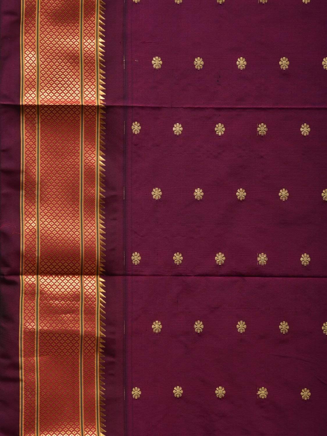Wine Paithani Silk Handloom Saree with Peacocks Pallu Design p0385