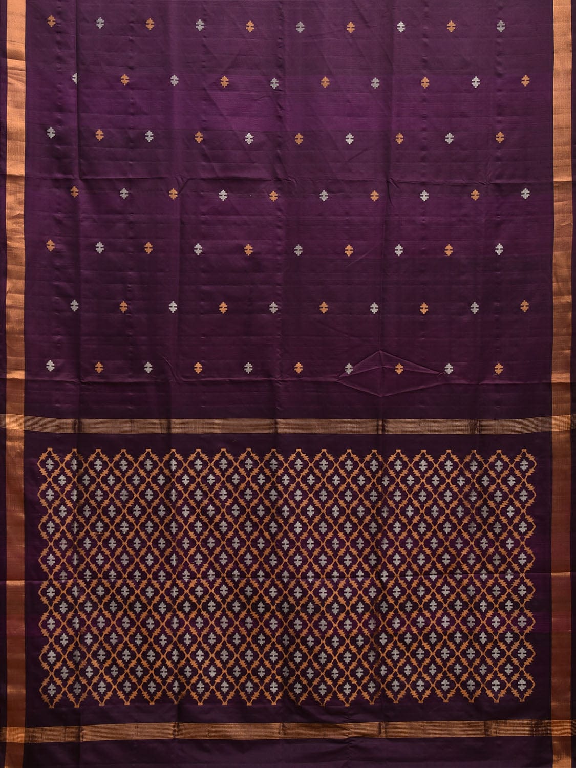 Wine Uppada Silk Handloom Saree with Jamdani Pallu Design u2296