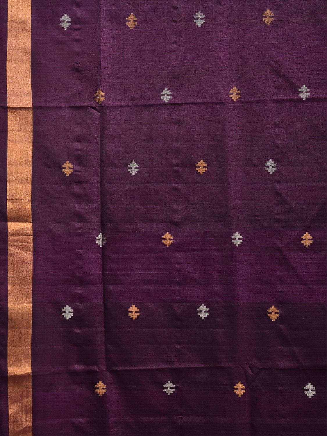 Wine Uppada Silk Handloom Saree with Jamdani Pallu Design u2296