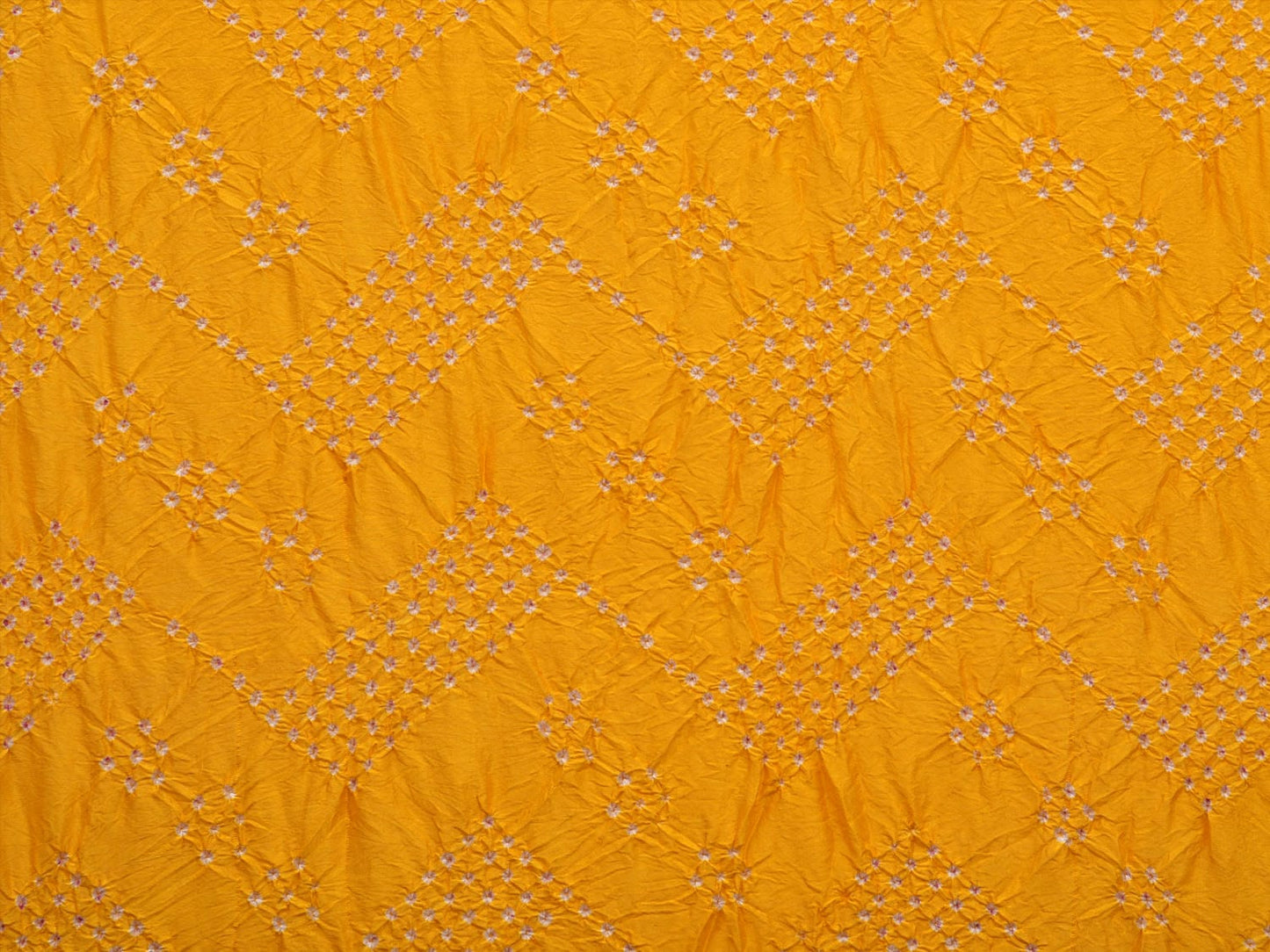 Yellow and Red Bandhani Kanchipuram Silk Handloom Dupatta with Zari Border Design ds3118